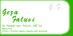 geza falusi business card